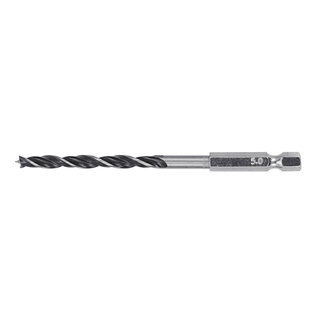 MCS Brad Point Wood Drill with attached Quick change Shank DIN6.35E