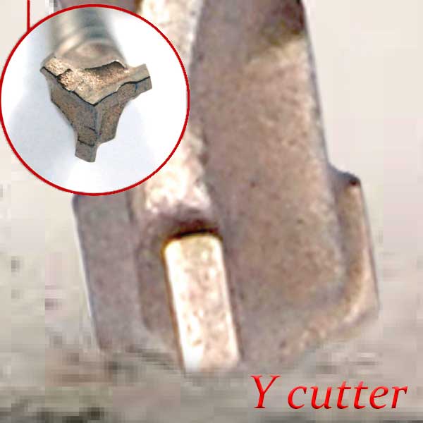 Y Cutter Masonry Drill Bit Cylinder Shank